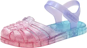 Jelly Sandals for Girls Kids Princess Dress Up Flat Closed Toe Mary Jane Shoes Rainbow Summer Casual Water Beach Flat Sandals