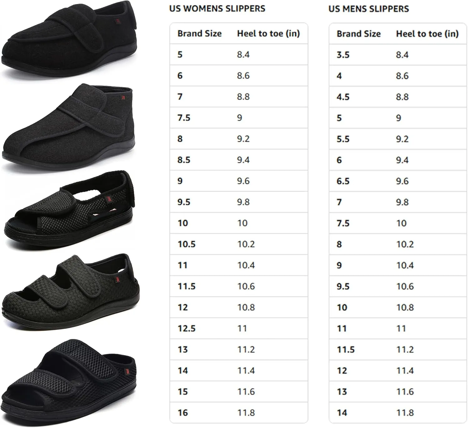 JIONS Women Men Adjustable Velco Extra Wide Shoes Swollen Feet Diabetic Edema Boots Slippers Indoor Outdoor Sandals Unisex Large Size 5-14