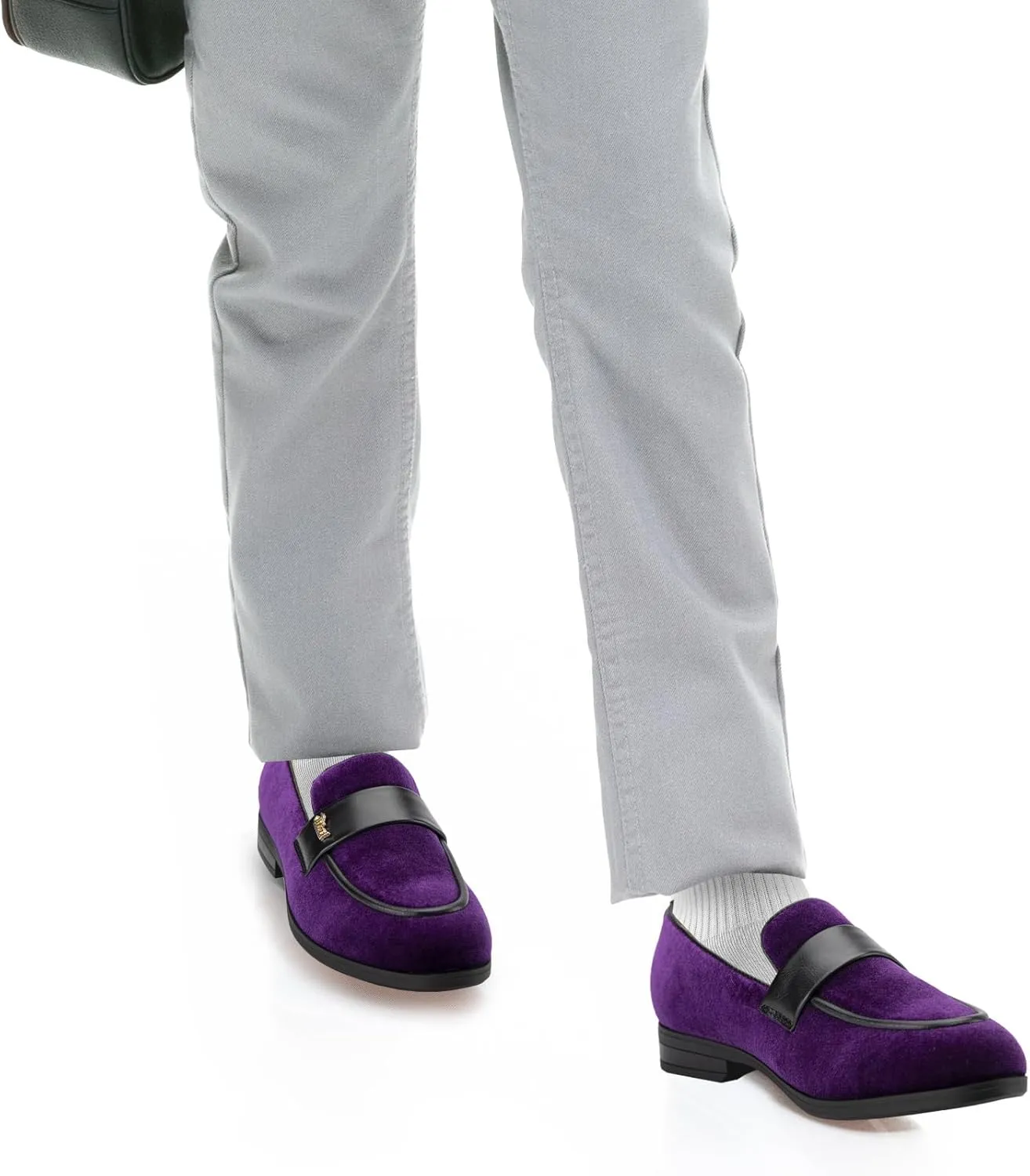 JITAI Boys Dress Loafers for Weddings & School, Breathable Slip-On Leather Tuxedo Shoes, Toddler to Preteen