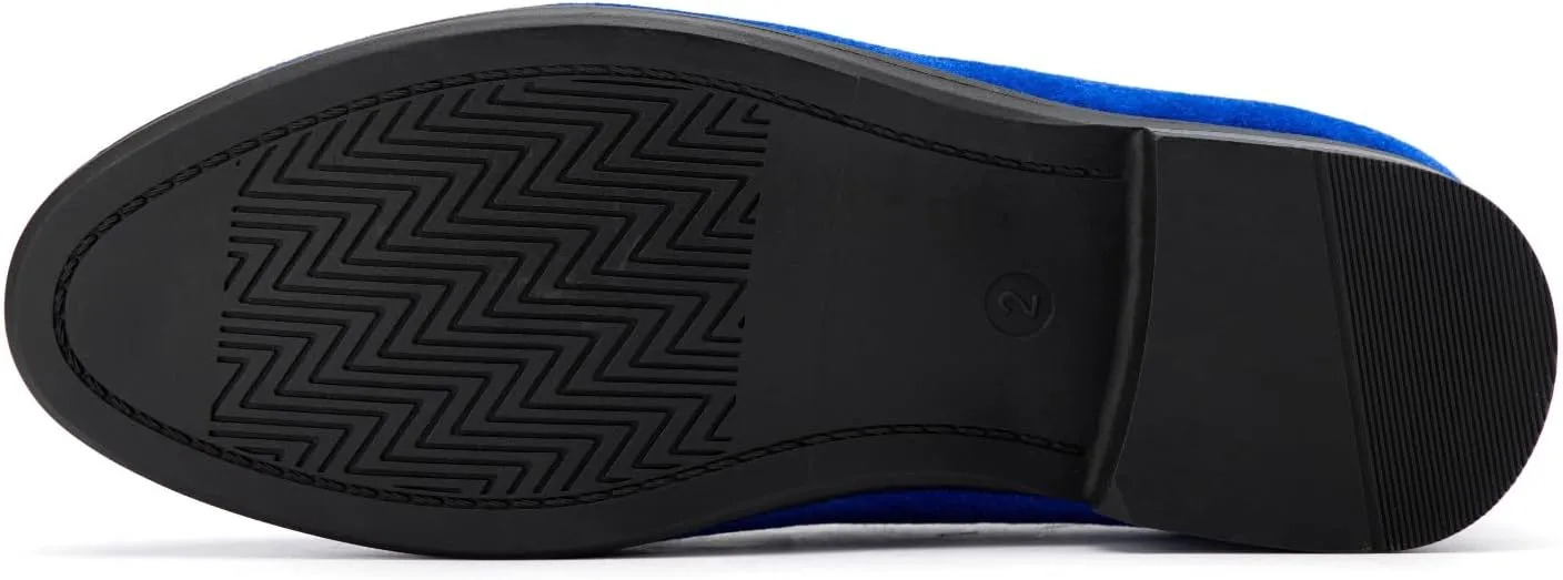 JITAI Boys Dress Loafers for Weddings & School, Breathable Slip-On Leather Tuxedo Shoes, Toddler to Preteen