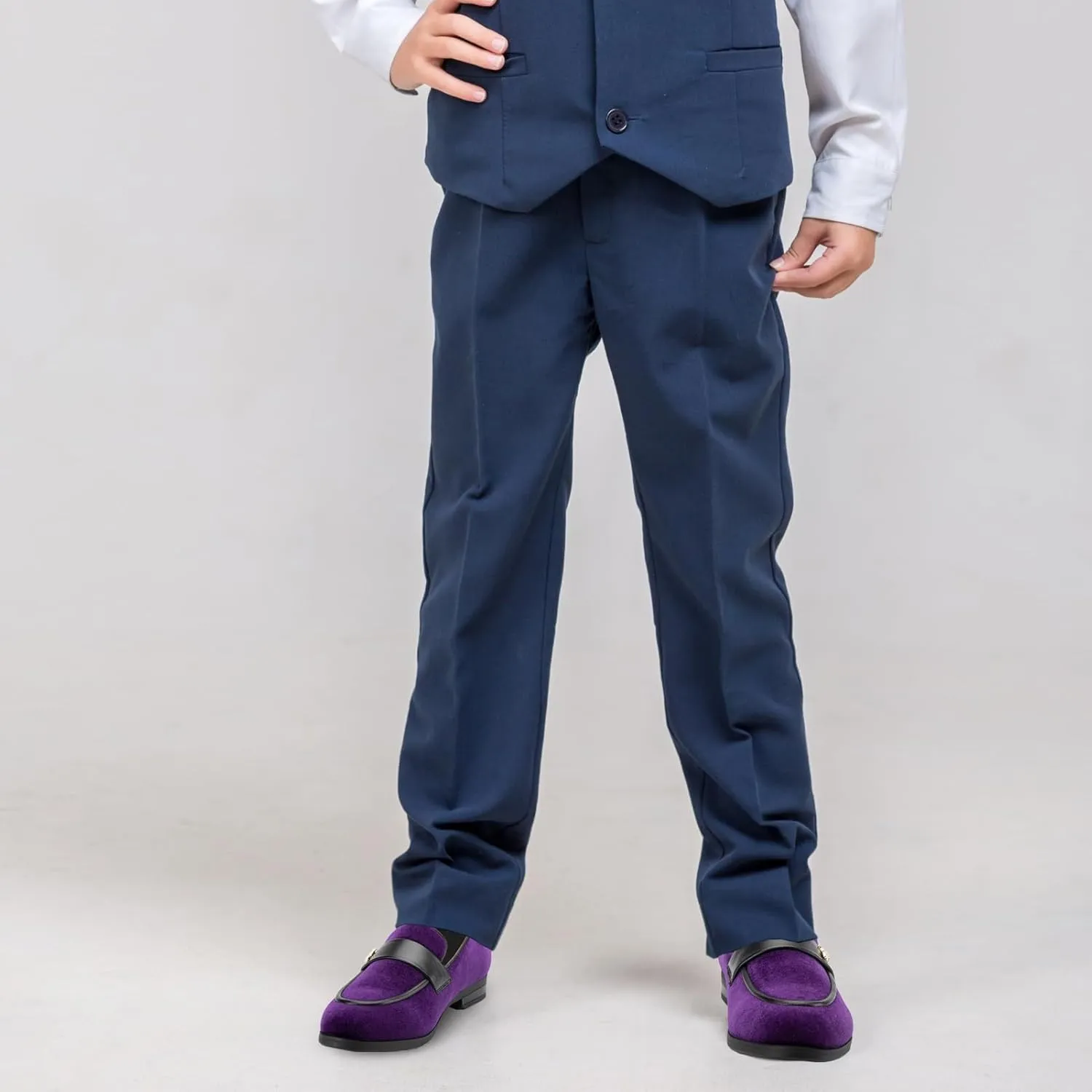 JITAI Boys Dress Loafers for Weddings & School, Breathable Slip-On Leather Tuxedo Shoes, Toddler to Preteen