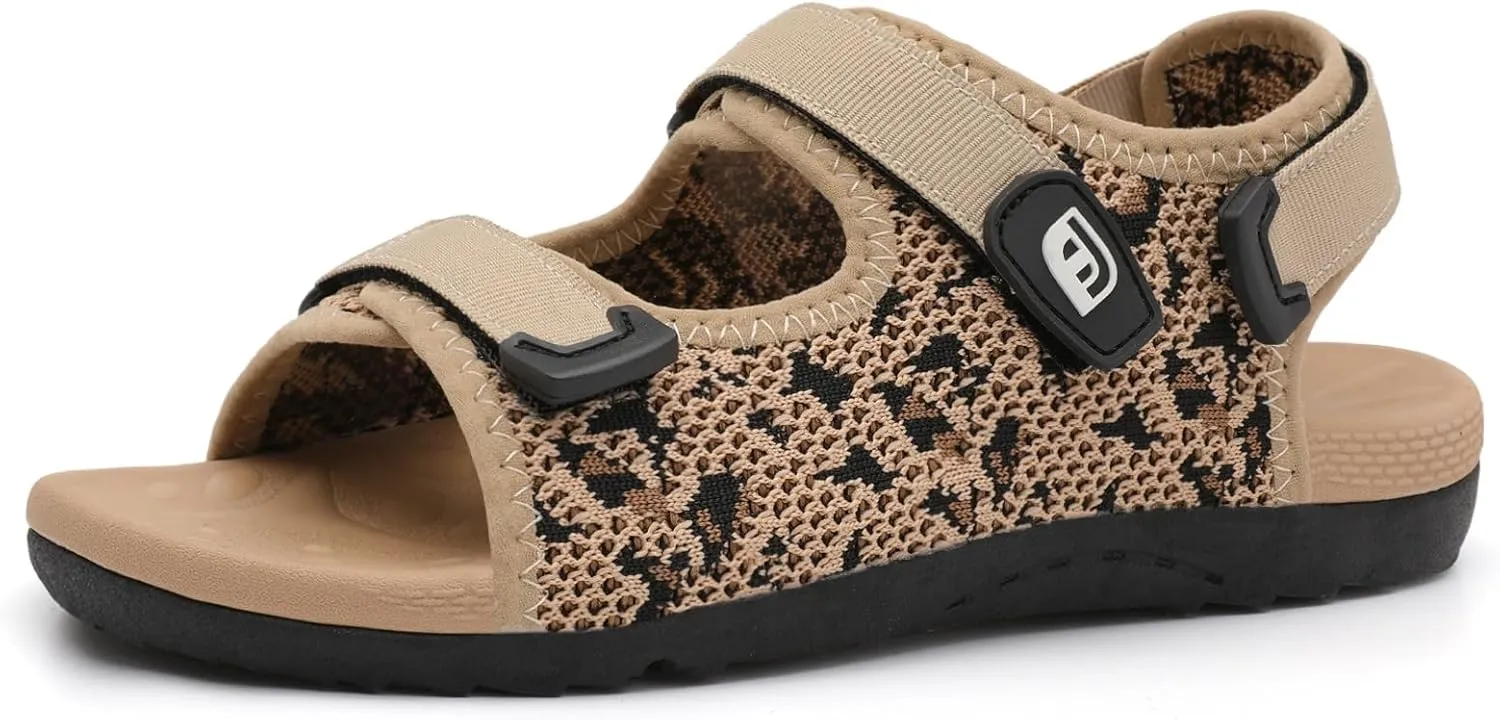 JOINFREE Womens Orthopedic Walking Hiking Sandals Adjustable Open Toe Sports Water Sandals with Plantar Fasciitis Arch Support Thick Athletic Cushion Outdoor Beach Sandals