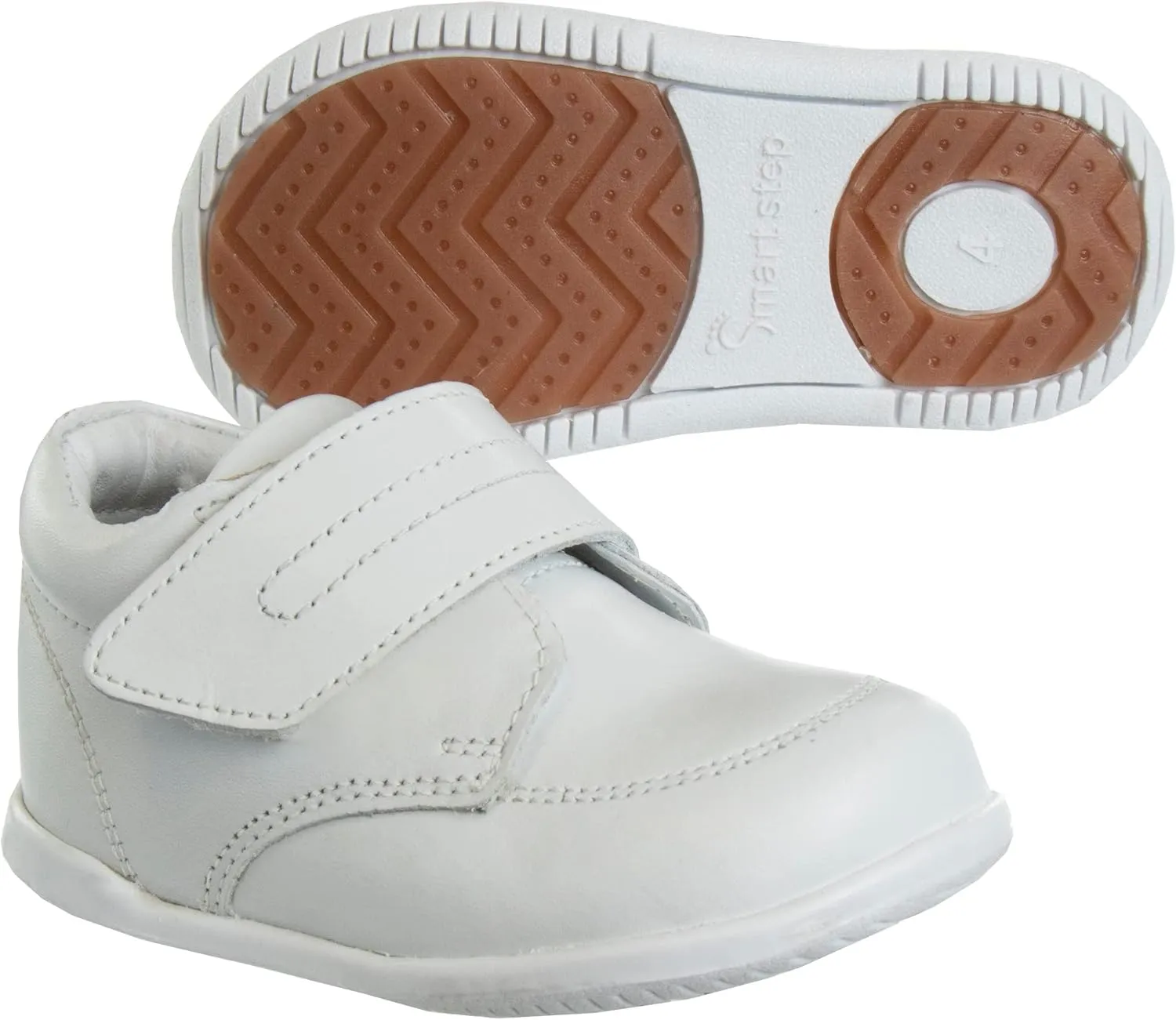 Josmo Baby-Girl's Smart Walking Shoes Nonslip Boys First Step Walker Leather Non-Slip Bottom High top Dress Boots