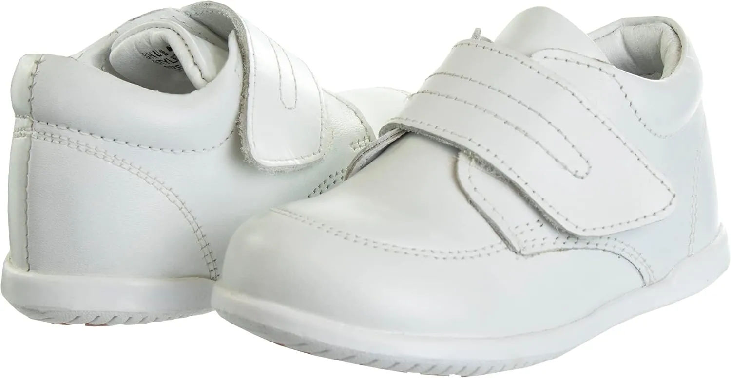 Josmo Baby-Girl's Smart Walking Shoes Nonslip Boys First Step Walker Leather Non-Slip Bottom High top Dress Boots