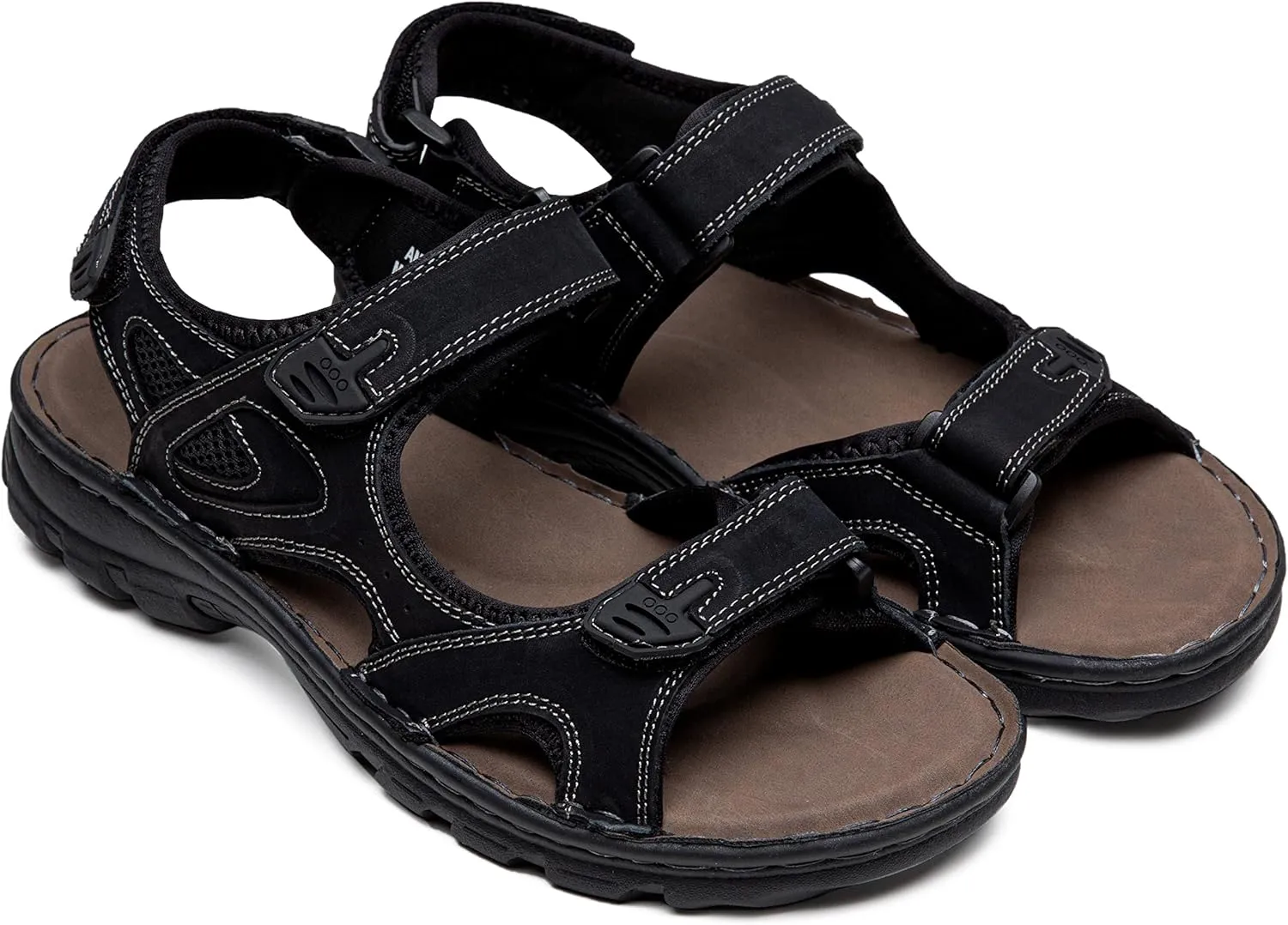 Jousen Men's Sandals Arch Support Casual Genuine Leather Summer Outdoor Beach Fisherman Sandals for Men