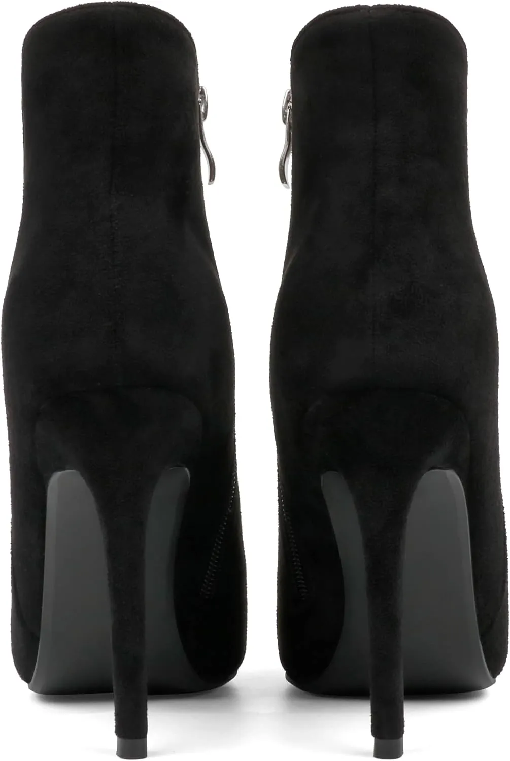 JOY IN LOVE Women's Ankle Boots 4 inch Stiletto High Heels Pointed Toe Zipper Boots
