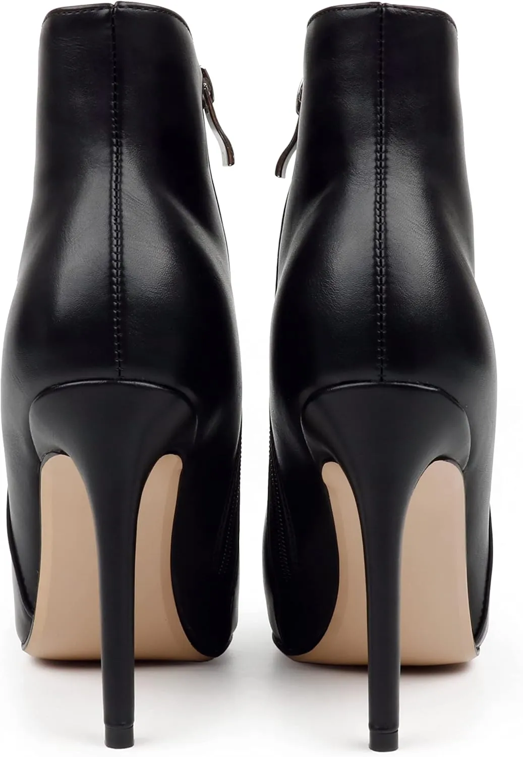 JOY IN LOVE Women's Ankle Boots 4 inch Stiletto High Heels Pointed Toe Zipper Boots
