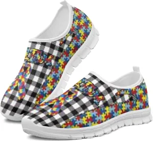 JoyLamoria Butterfly in Black and White Shoes for Wome Slip on Walking Shoe Art Travel Work Loafers Lightweight