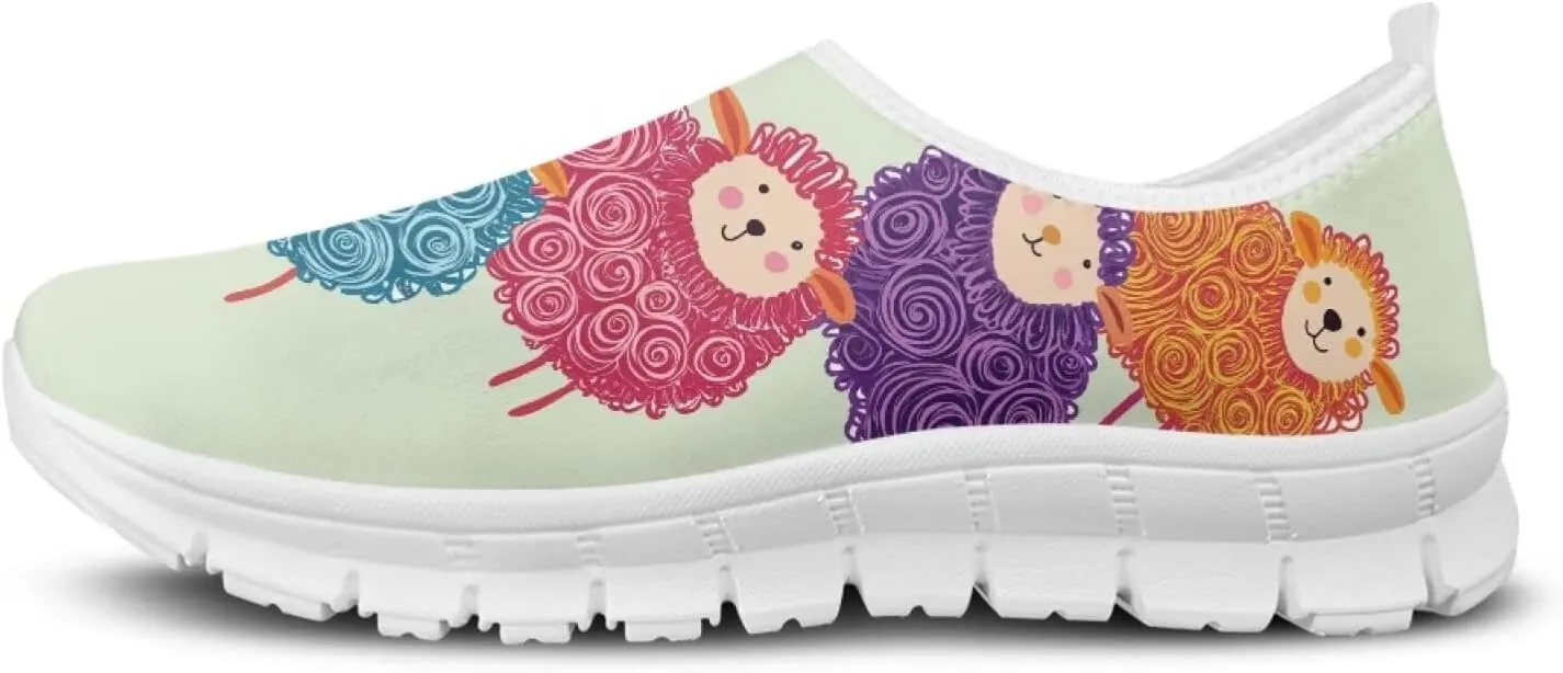 JoyLamoria Highland Cattle Loafers for Women,Comfortable Loafers Women's Casual Travel and Work Slip-Ons Sneakers