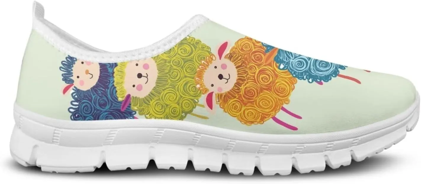 JoyLamoria Highland Cattle Loafers for Women,Comfortable Loafers Women's Casual Travel and Work Slip-Ons Sneakers