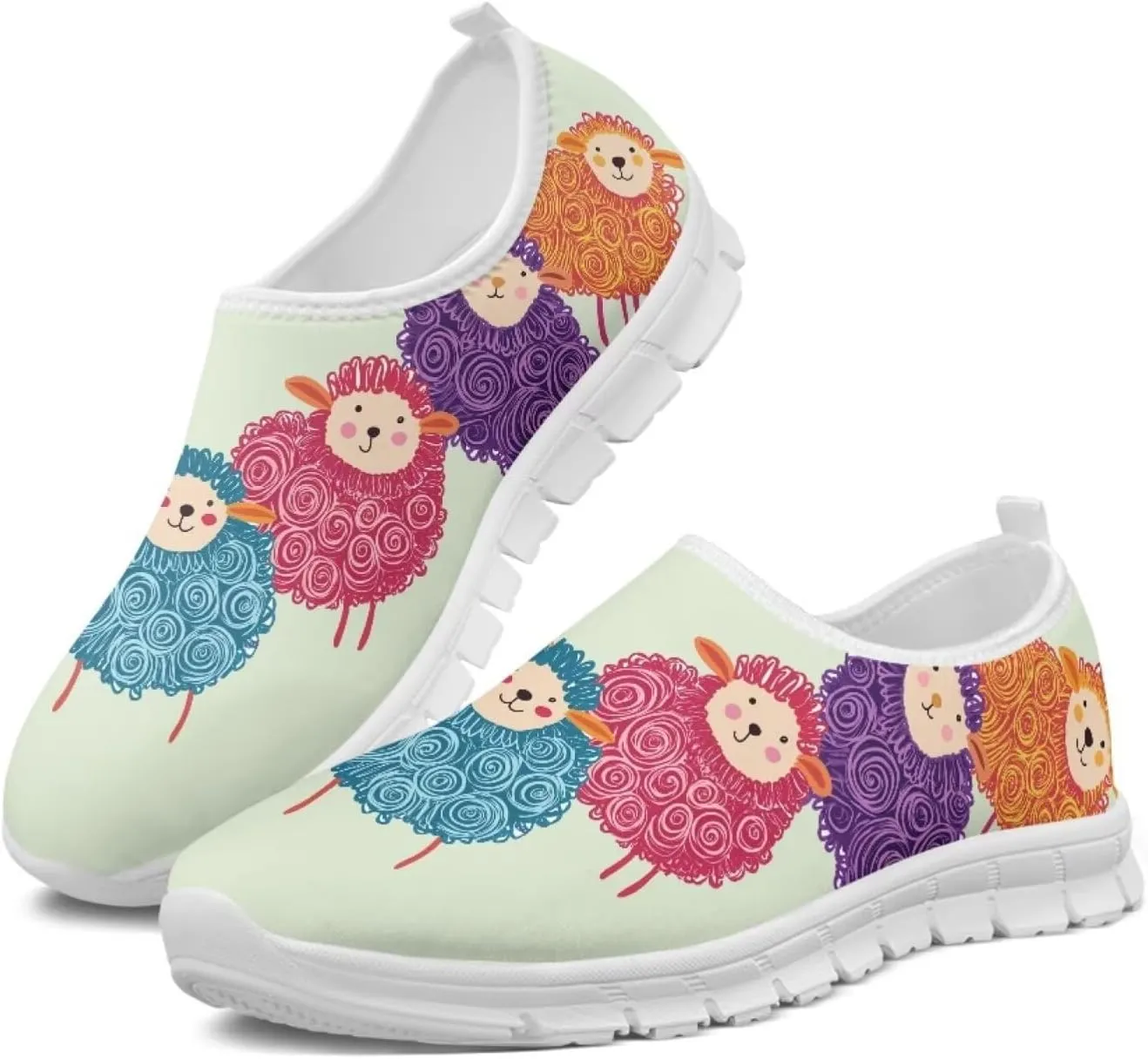 JoyLamoria Highland Cattle Loafers for Women,Comfortable Loafers Women's Casual Travel and Work Slip-Ons Sneakers