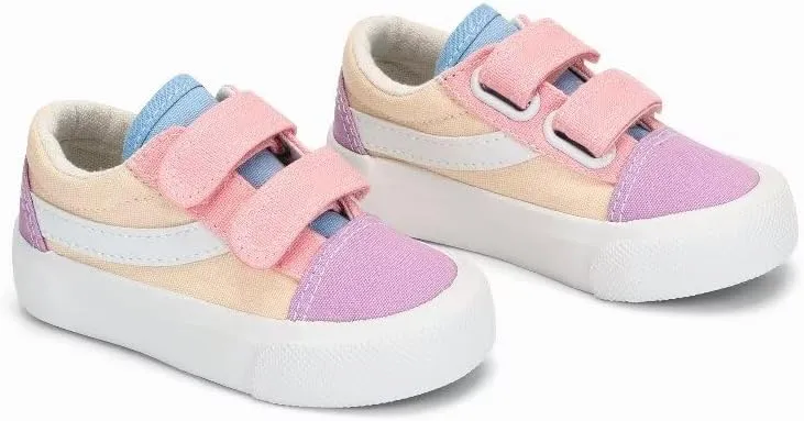 JUDIS Kids Canvas Shoes Dual Adjustable Hook and Loop Casual Sneakers Boys and Girls Fashion Shoes
