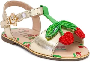 Juicy Couture Girls Toddler Sandals – Open Toe Flat Dress Sandals – Cute Summer Shoes for Little Kids – Adjustable Strap for Comfort & Style