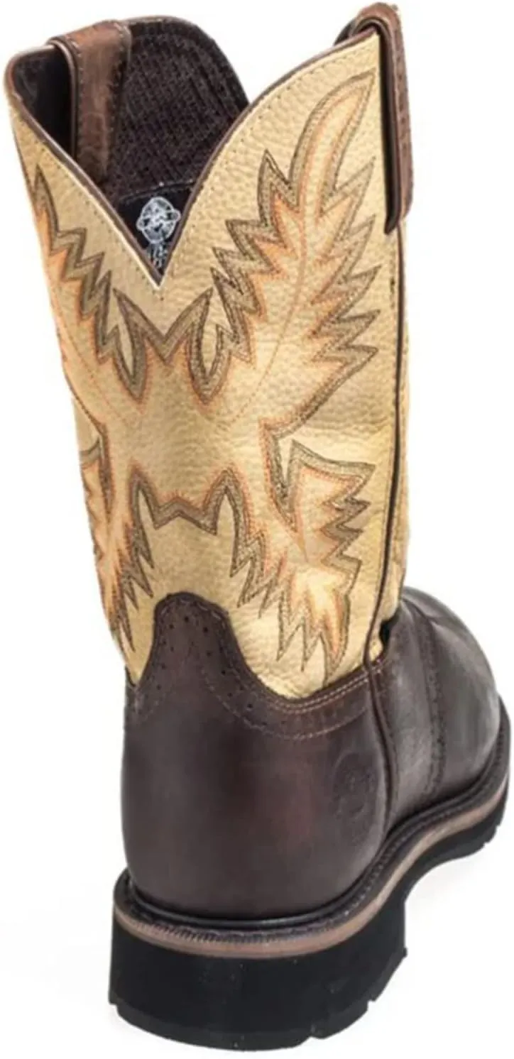 Justin Mens Stampede Steel Waxy Work Boots 8EE