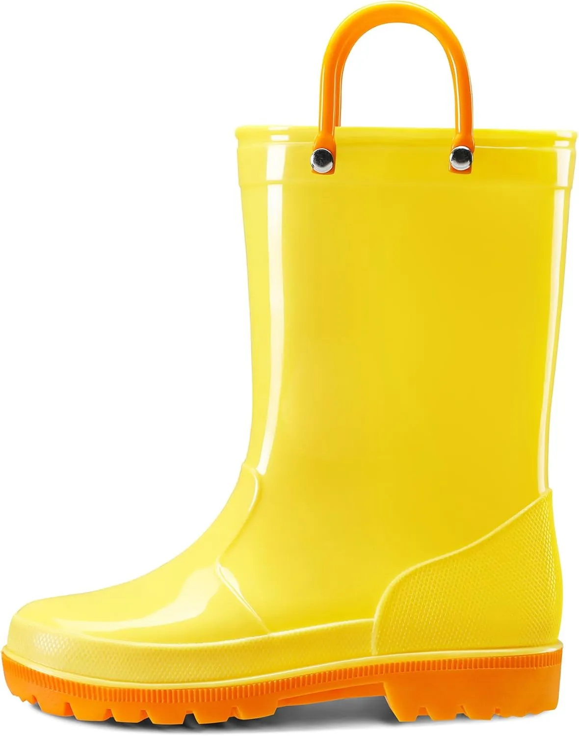 K KomForme Girls Boys Rain Boots Waterproof with Easy on Handles for Toddler/Little Kid/Big Kid