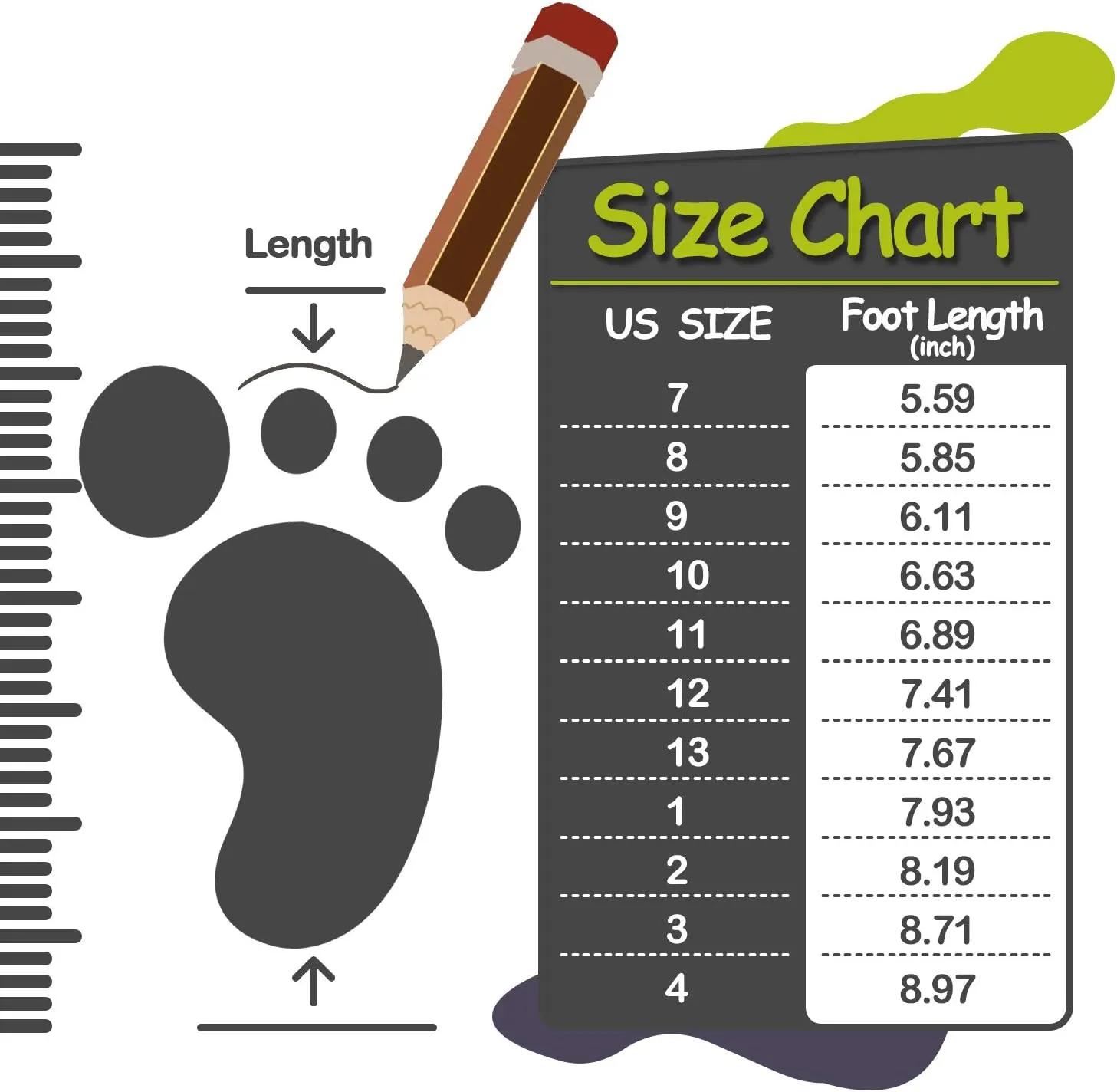 K KomForme Kids Rain Boots, Waterproof Light up Boots with Easy-on Handles