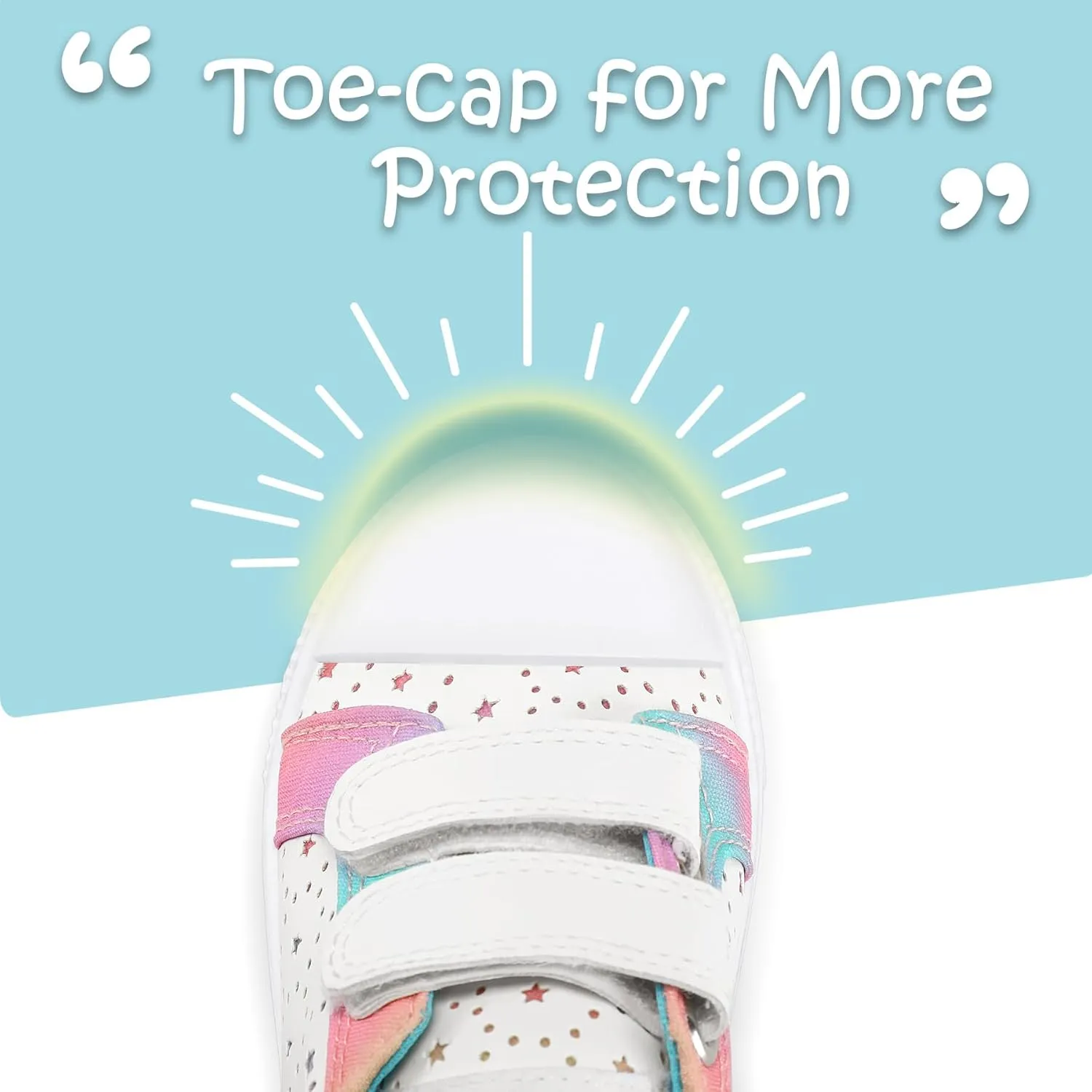 K KomForme Toddler Boys & Girls Shoes Kids Canvas Sneakers with Cartoon Dual Hook and Loops