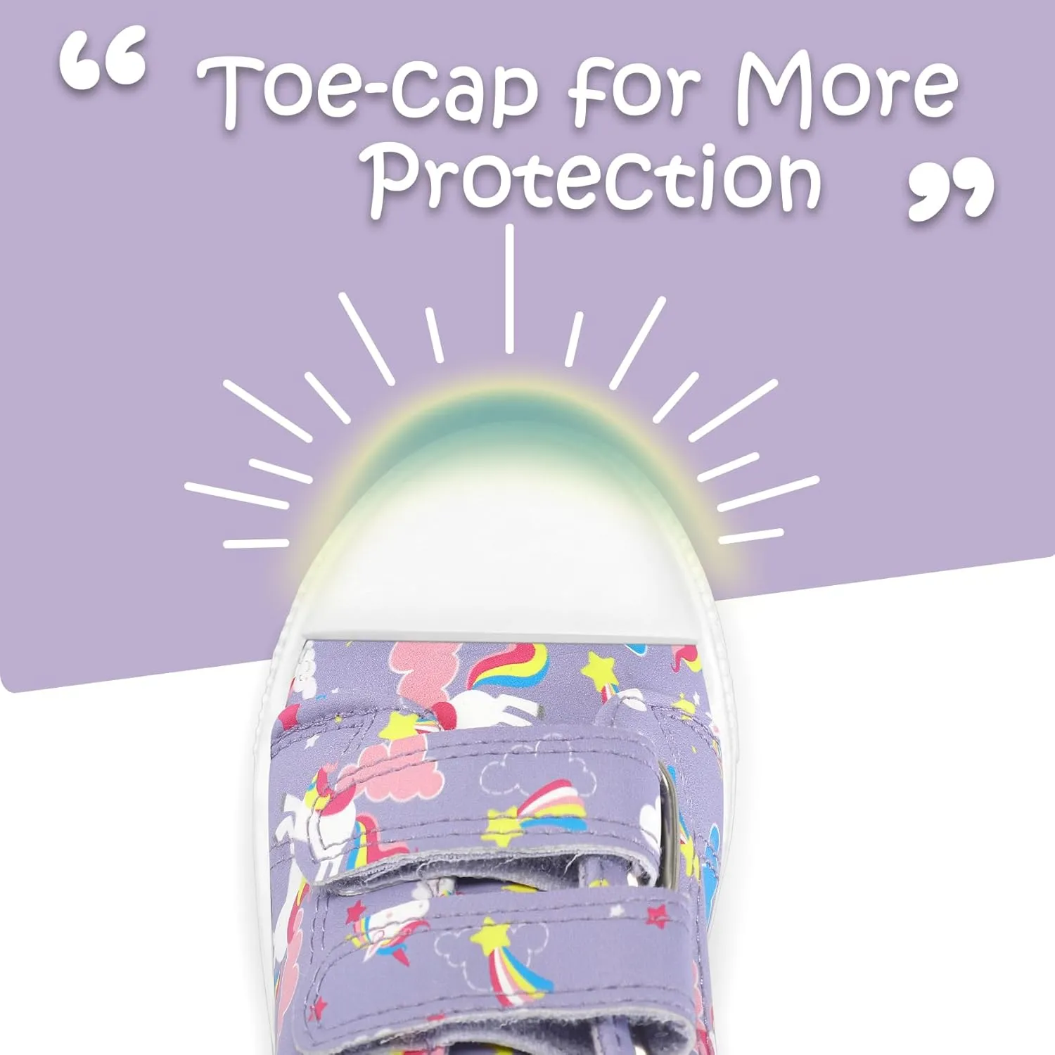 K KomForme Toddler Sneakers for Boys and Girls Dual Hook and Loops Sneakers Baby Canvas Shoes