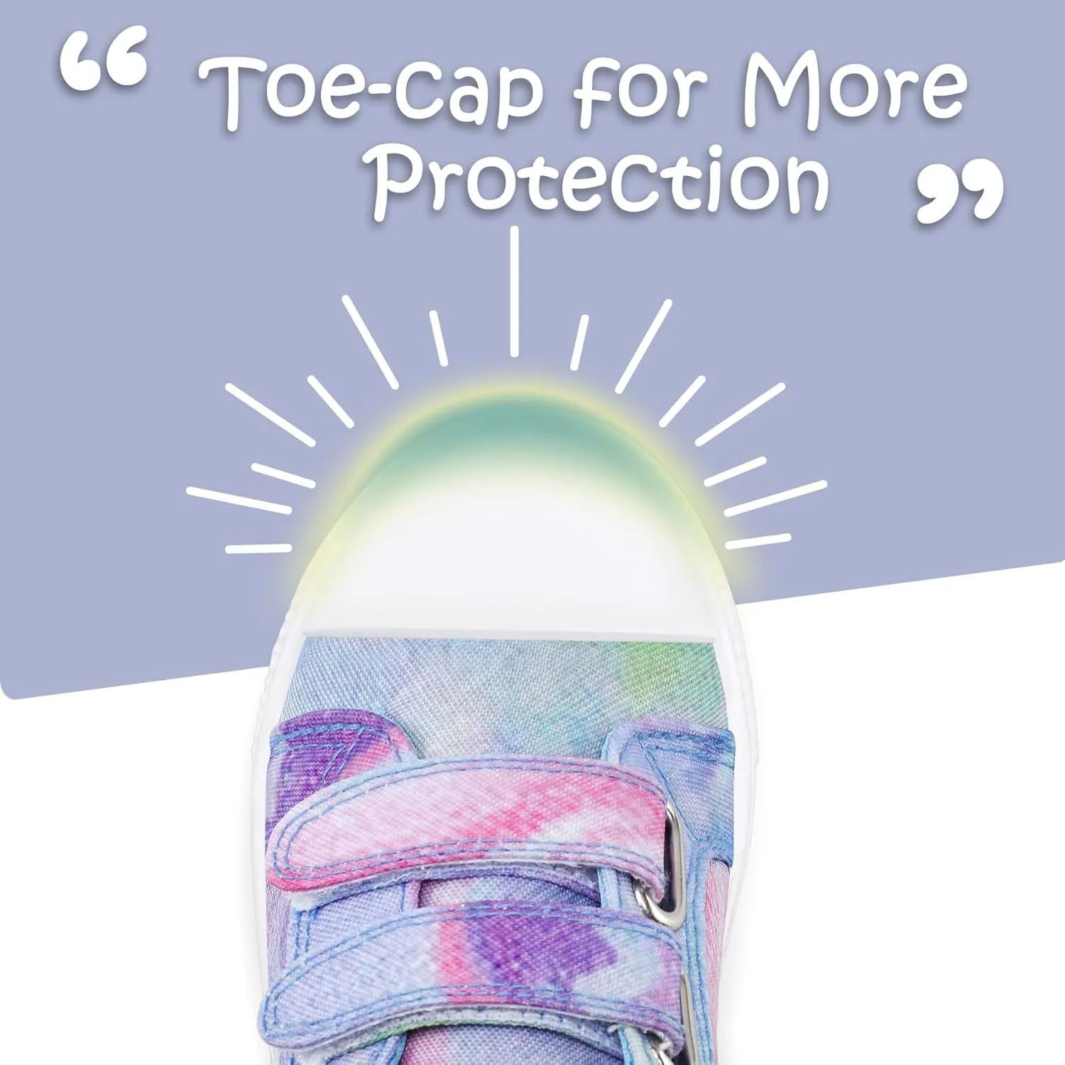 K KomForme Toddler Sneakers for Boys and Girls Dual Hook and Loops Sneakers Baby Canvas Shoes