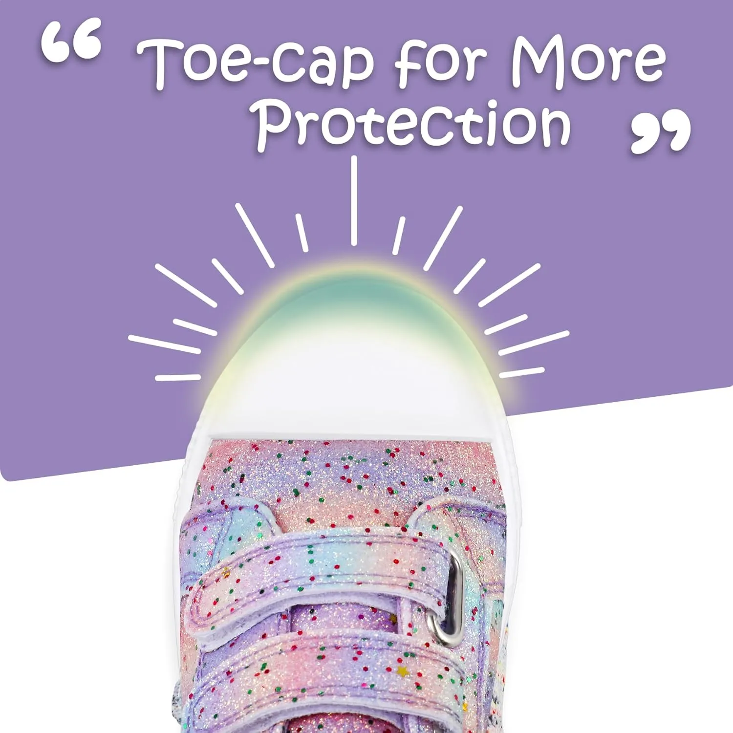 K KomForme Toddler Sneakers for Boys and Girls Dual Hook and Loops Sneakers Baby Canvas Shoes