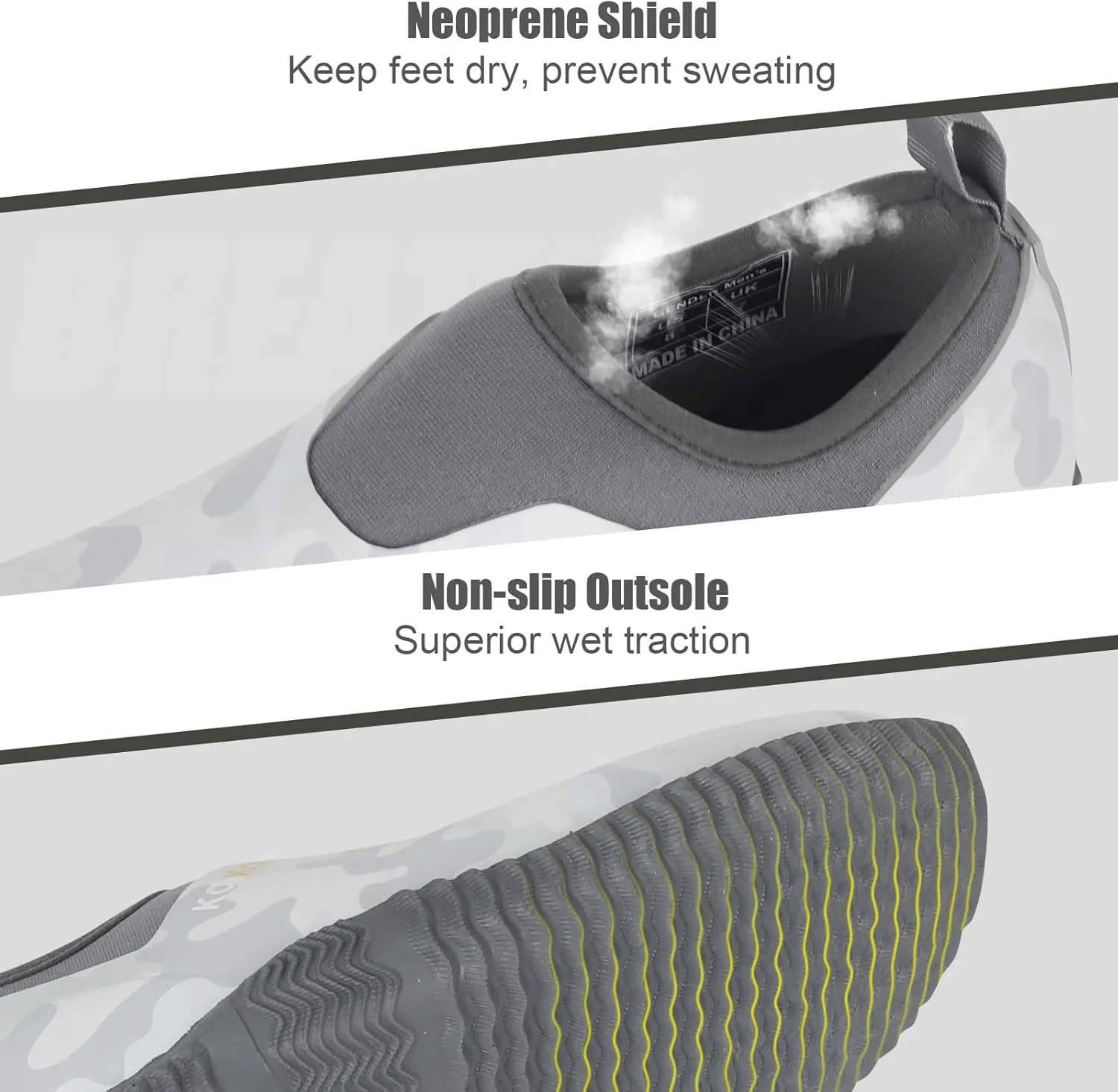 Kalkal Unisex Waterproof Garden Shoes, Men's Garden Boots,Women's Rain Shoes, Neoprene Rubber Footwear for Camping, Lawn Care, Gardening, Car Wash and Yard Work(Size 6-14)