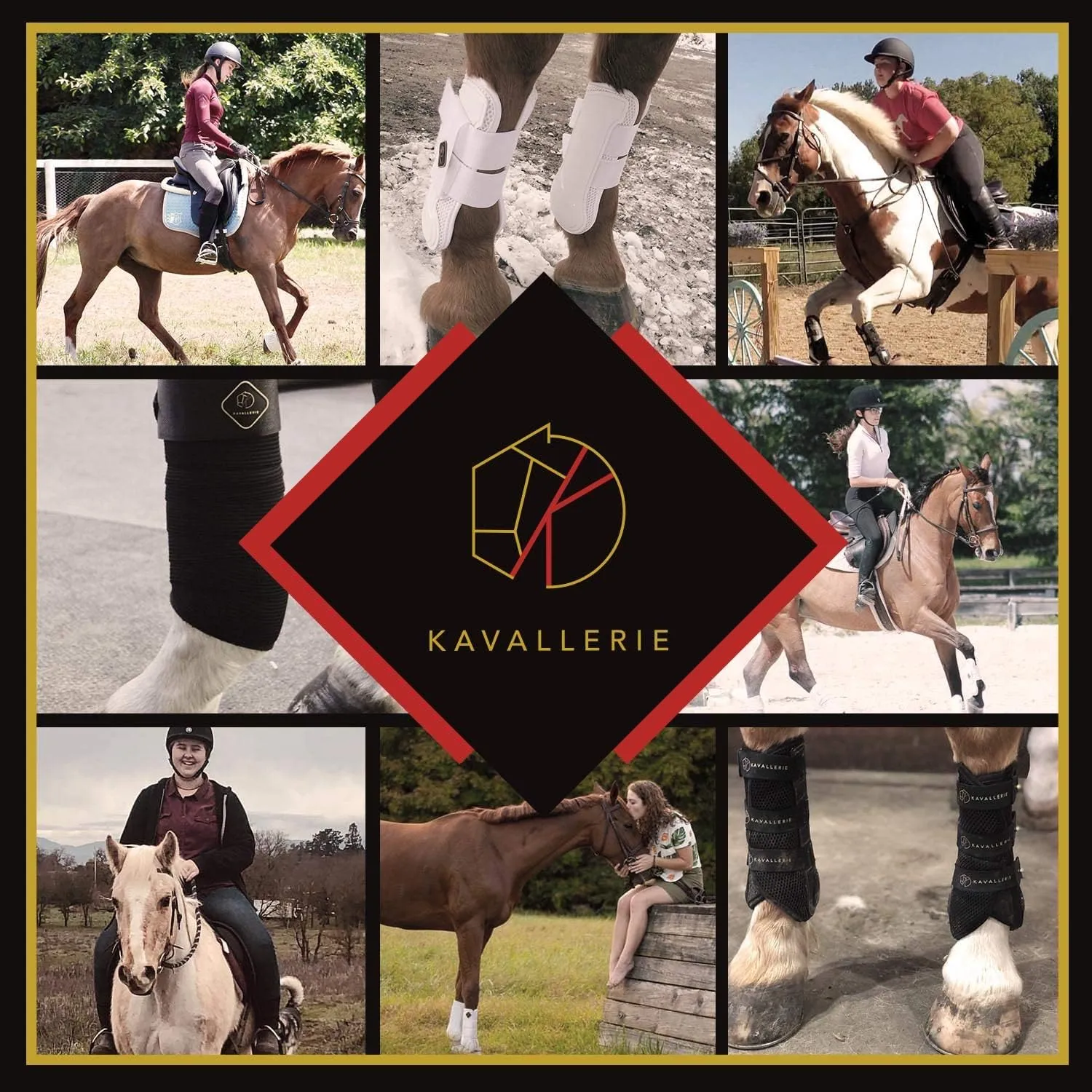 Kavallerie Dressage Horses Boots: Fleece-Lined Faux Leather Woof Brushing Boots for Training, Jumping, Riding, Eventing - Quick Wear for Breathable, Lightweight & Impact-Absorbing Wrap