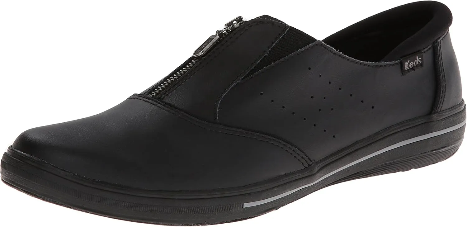 Keds Women's Pacey Zip-Up Leather Sneaker