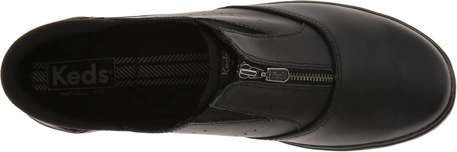Keds Women's Pacey Zip-Up Leather Sneaker