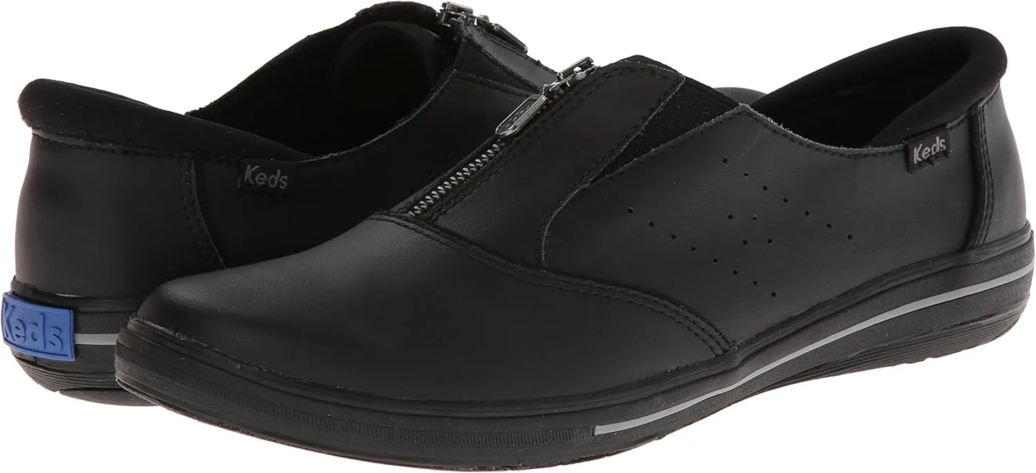 Keds Women's Pacey Zip-Up Leather Sneaker