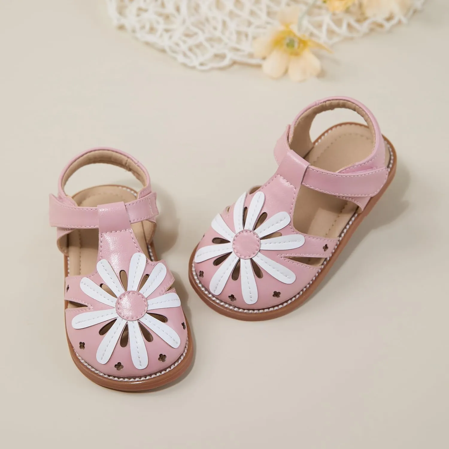 Kiderence Toddler Girls Sandals Little Girls Kids Summer Shoes Toddler Sandals