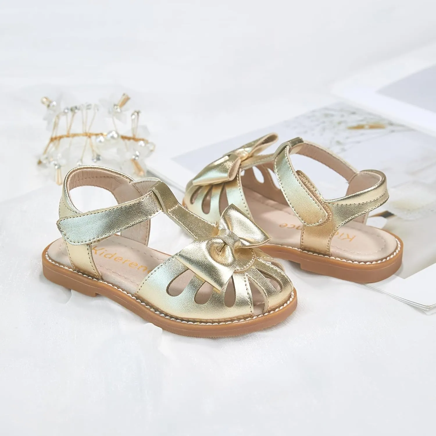 Kiderence Toddler Girls Sandals Little Girls Kids Summer Shoes Toddler Sandals