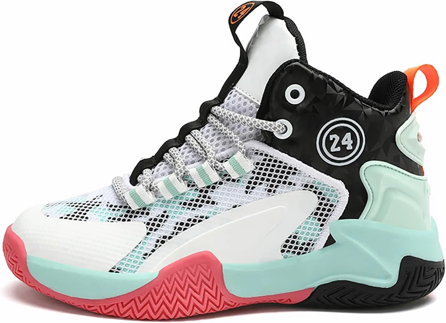 Kids Basketball Shoes Boys Cushion Sneakers Non-Slip Outdoor Sports Shoes Comfortable Girls Lightweight Breathable Walking Running Shoes Tennis Sneakers