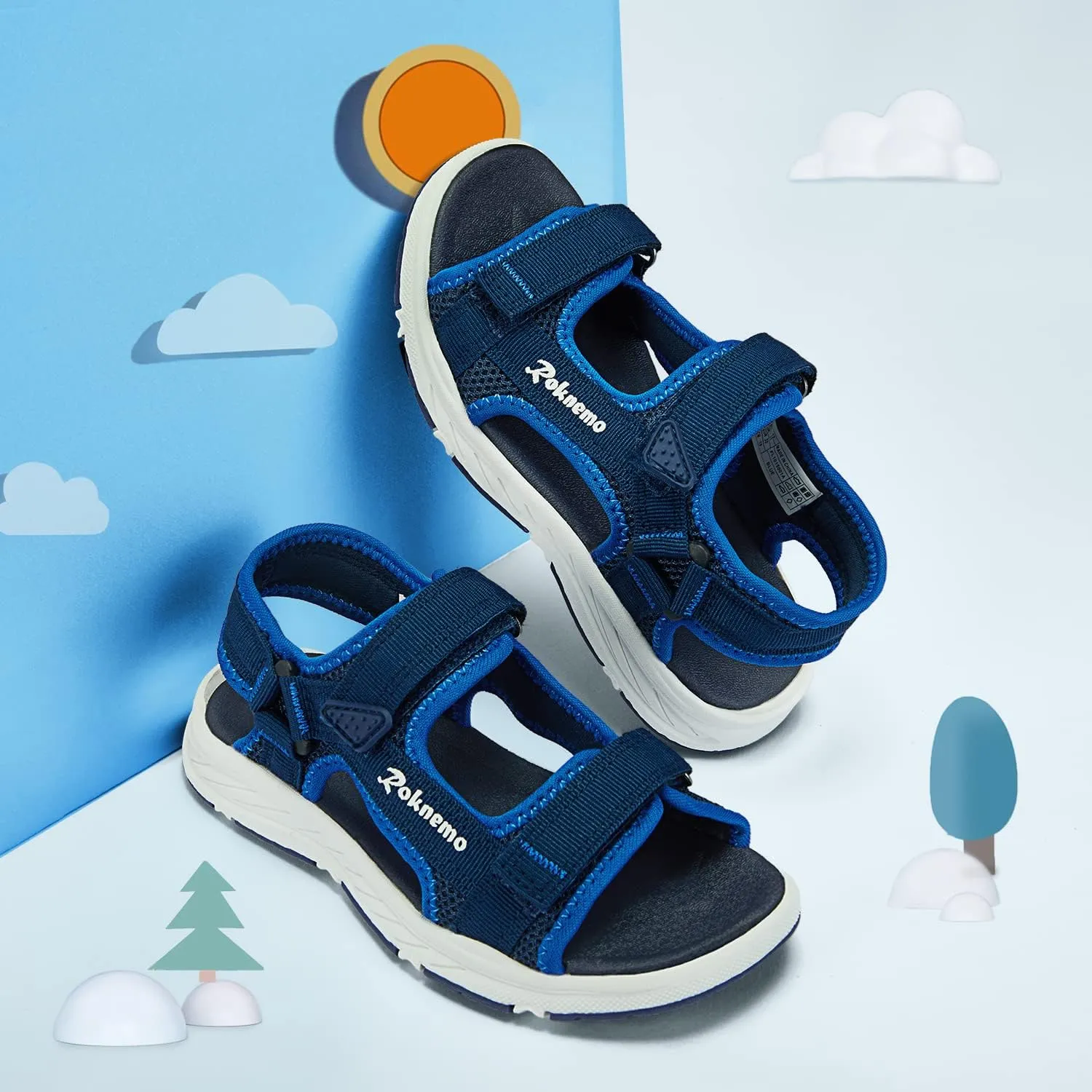 Kids Sandals Boys Girls Athletic Sports Summer Sandals Unisex Open Toe Water Shoes for Beach Hiking Outdoors (Little Kids/Big Kids)