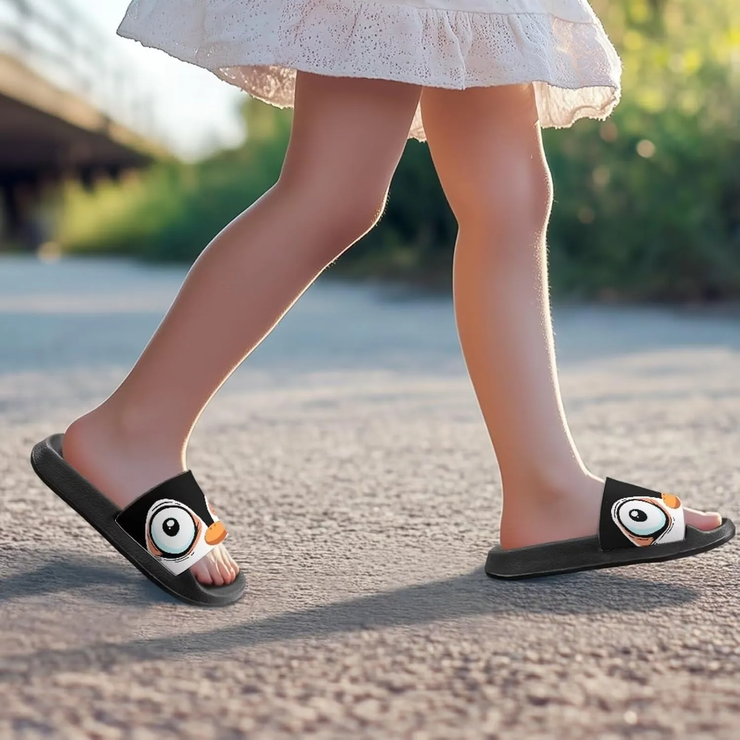 Kids Slides Slipper Anti Slip Open Toe Summer Beach Sandals for Boys Girls Soft and Comfy