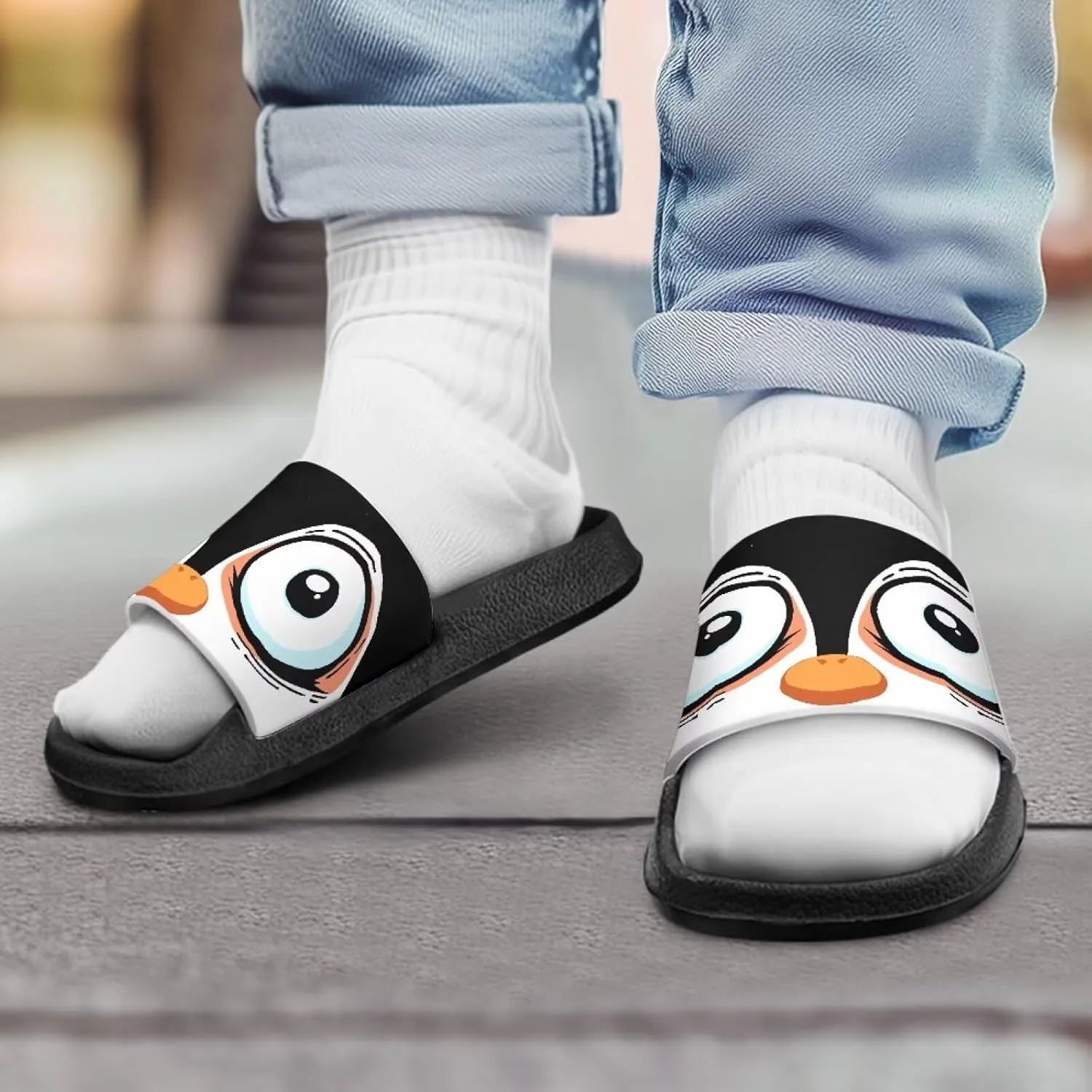 Kids Slides Slipper Anti Slip Open Toe Summer Beach Sandals for Boys Girls Soft and Comfy