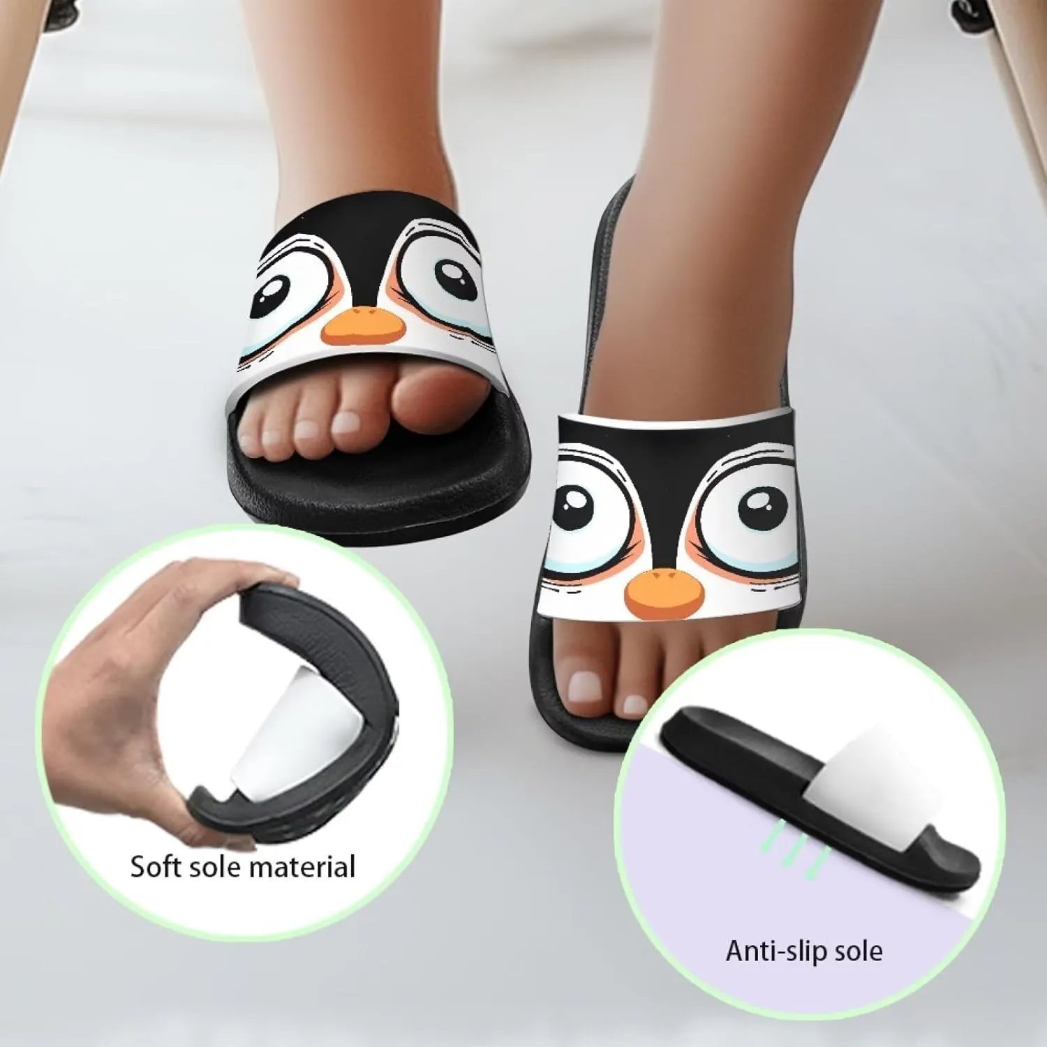 Kids Slides Slipper Anti Slip Open Toe Summer Beach Sandals for Boys Girls Soft and Comfy