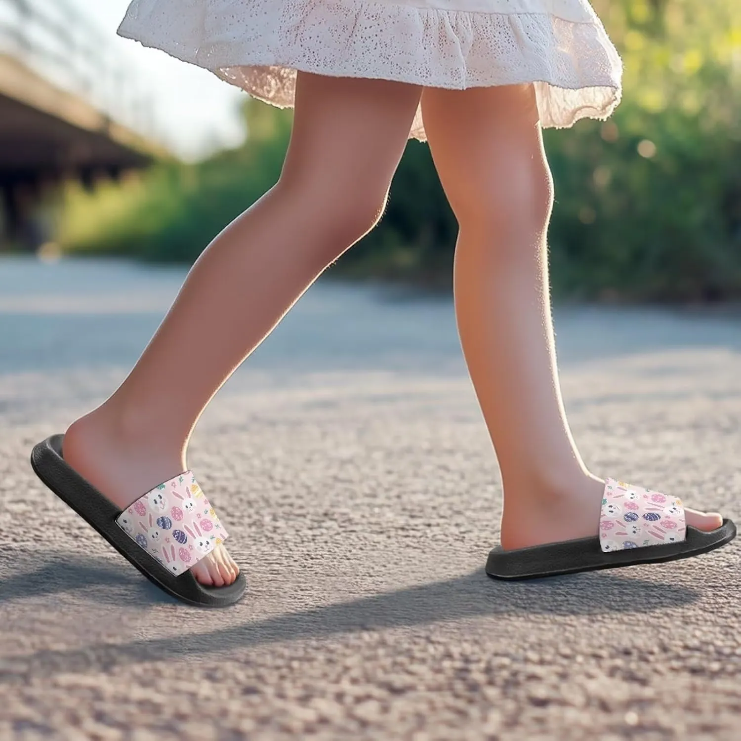 Kids Slides Slipper Anti Slip Open Toe Summer Beach Sandals for Boys Girls Soft and Comfy
