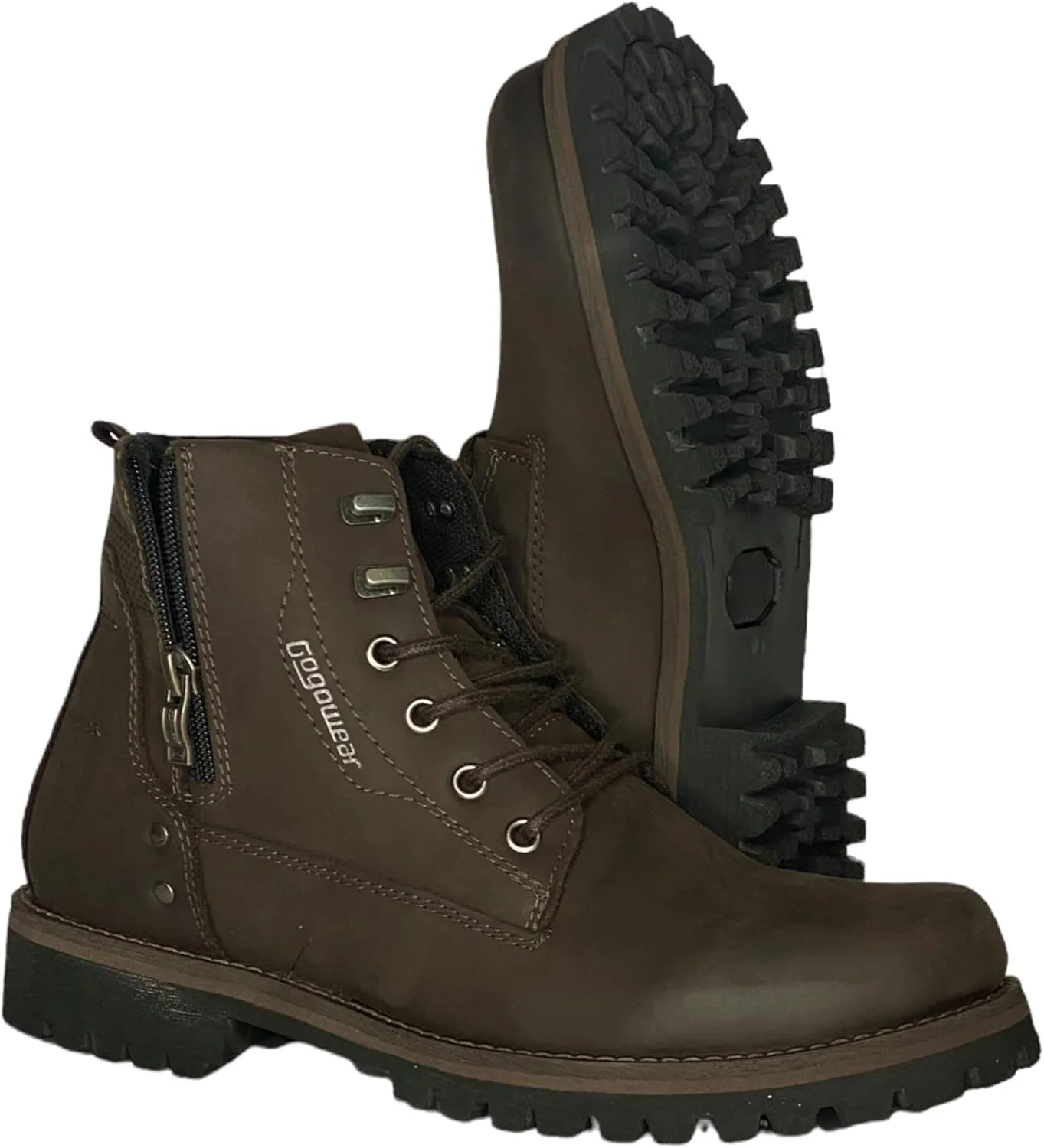 King USA Texas Motorcycle Boots - Mens Combat 6" Work Boot Leather Construction Industrial
