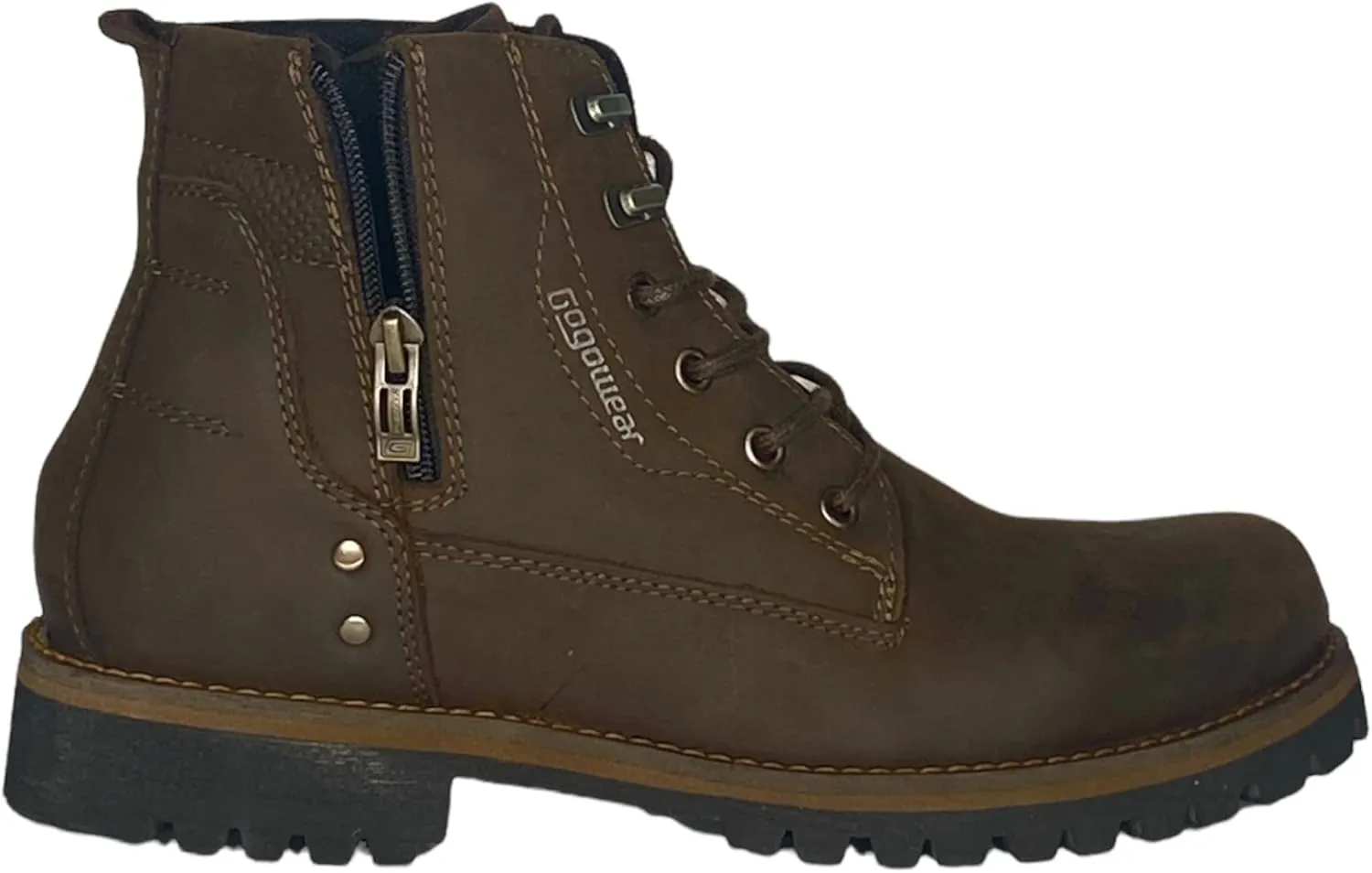 King USA Texas Motorcycle Boots - Mens Combat 6" Work Boot Leather Construction Industrial