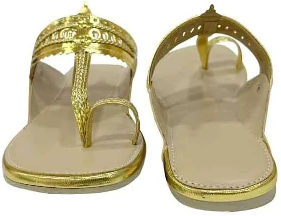 Kolhapuri Chappal For Women's Indian Flat Flip Flop Kolhapuri Sandals For Women Ethnic s Casual Mojaris