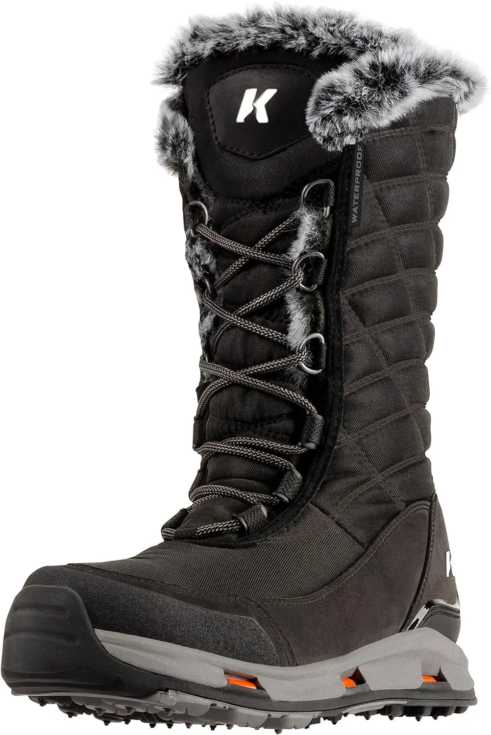Korkers Women's South Lake Winter Boots - Extra Cozy and Waterproof - Includes Interchangeable TrailTrac Sole