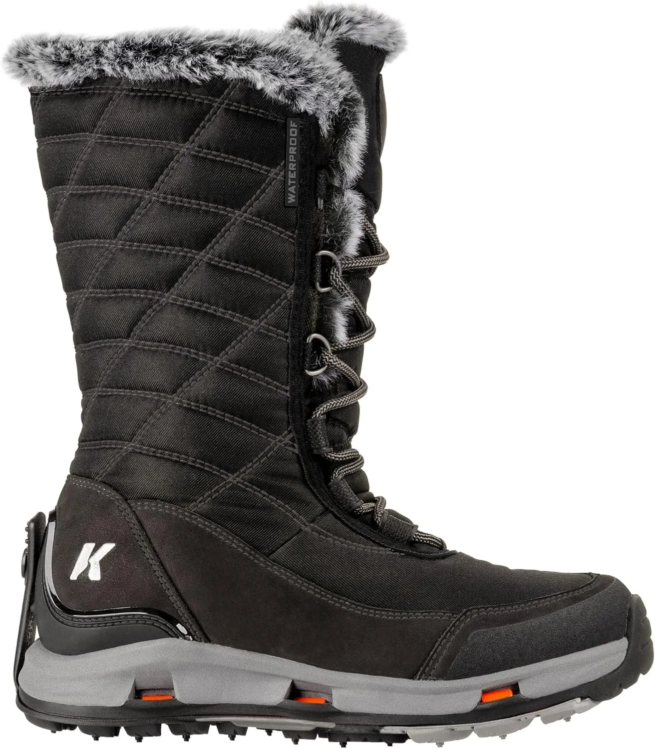 Korkers Women's South Lake Winter Boots - Extra Cozy and Waterproof - Includes Interchangeable TrailTrac Sole