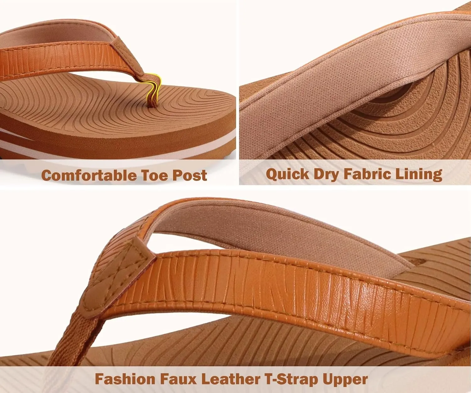 KuaiLu Women’s Flip Flops Ladies Yoga Mat Platform Thong Sandals Dressy Womans Lightweight Summer Slip On Beach Flip Flop Sandles, Soft Cushion Footbed, Arch Support