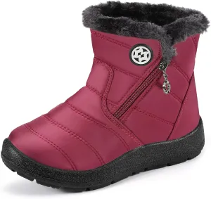 KVbabby Girls' Boys' Snow Boots Winter Boots Ankle Boots Kids Boots Warm Fur Anti-Slip