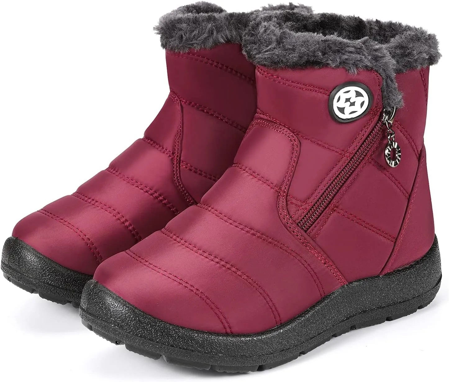KVbabby Girls' Boys' Snow Boots Winter Boots Ankle Boots Kids Boots Warm Fur Anti-Slip