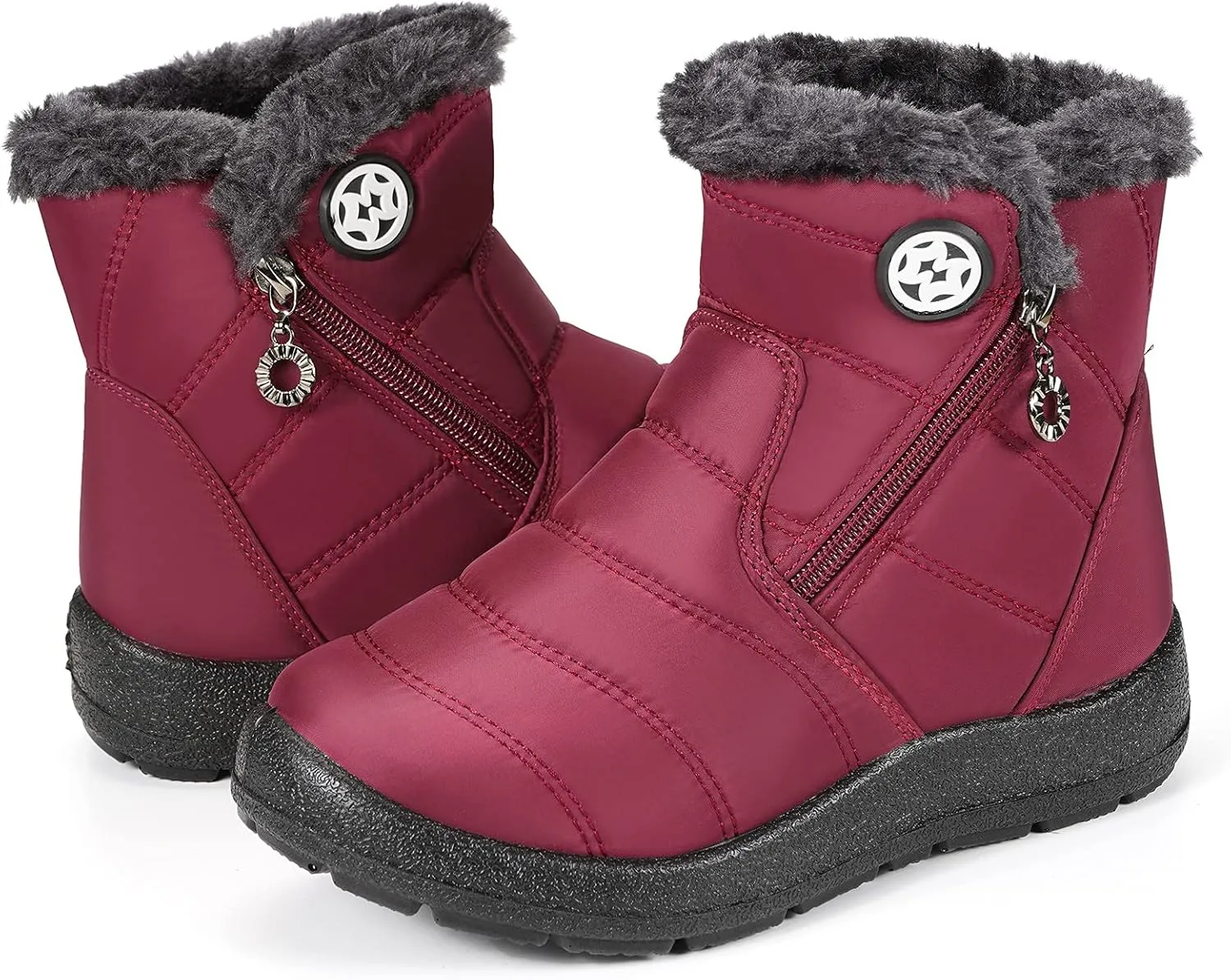 KVbabby Girls' Boys' Snow Boots Winter Boots Ankle Boots Kids Boots Warm Fur Anti-Slip