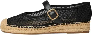 KysBloes Woven Platform Mary Janes Espadrille Flats for Women Wegde Mesh Ballet Flats Fishnet Buckle Strap Pumps Raffia Ballerina Shoes