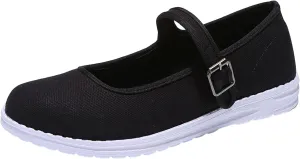 Ladies Summer Fashion Flat Bottom Solid Colour Leisure Out Travel Non Slip Soft Comfortable Basketball Casual Shoes (Black, 6.5)
