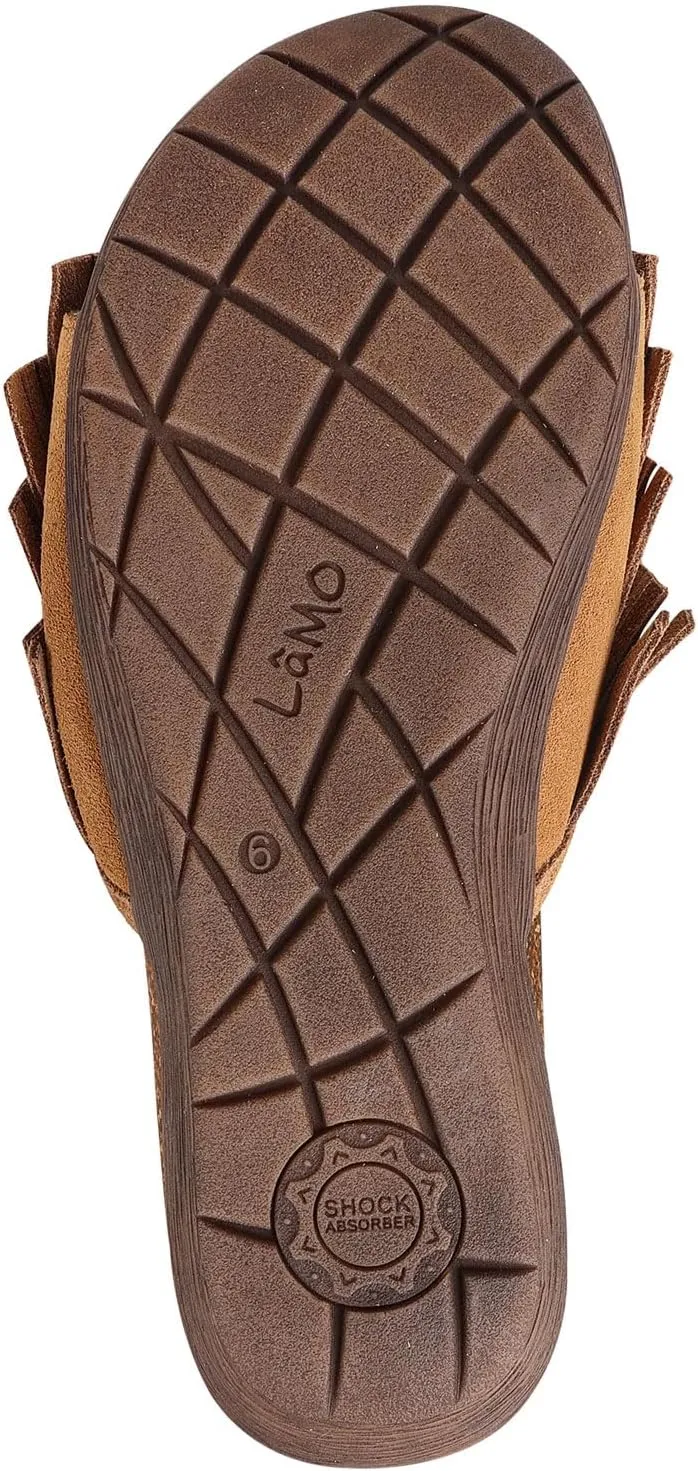 Lamo Women's Clea Slides Sandals – Lightweight Rubber and Cork Outsole, Breathable Textile and Suede Upper, All-Day Comfort and Style – Women's Slip-On Slides for women