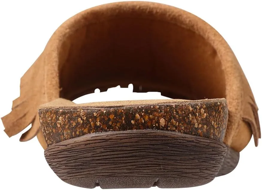 Lamo Women's Clea Slides Sandals – Lightweight Rubber and Cork Outsole, Breathable Textile and Suede Upper, All-Day Comfort and Style – Women's Slip-On Slides for women